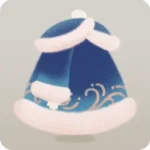 ふわふわポンチョコート・青