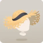 ツバ広ストローハット