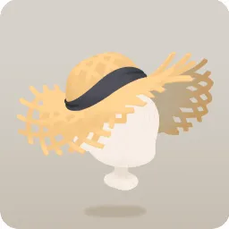 ツバ広ストローハット
