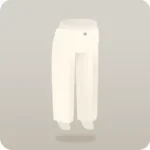 スマートなホワイトパンツ