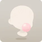 ピンクの風船ガム