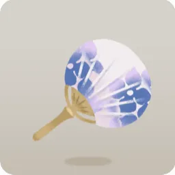 紫陽花柄のうちわ