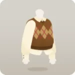 アーガイル柄のベストトップス