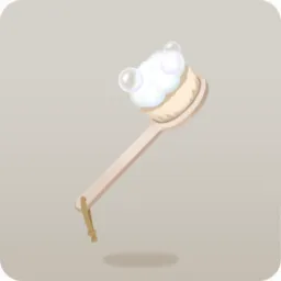 泡の付いたボディブラシ