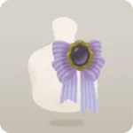 カメオ付きリボンタイ・薄紫