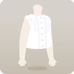 花型レースの袖なしブラウス