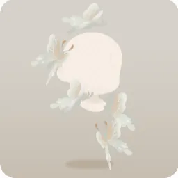 光をまとった白蝶