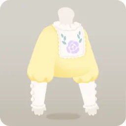 黄色のパフスリーブブラウス