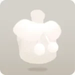 ポンポン付き白いファーカラー
