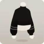 シンプルラインの冬トップス・黒