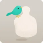 肩に乗った小鳥