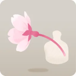 肩乗せ枝垂桜の花