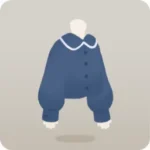 丸襟ブラウス・ネイビー