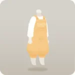 イエローステッチサロペット