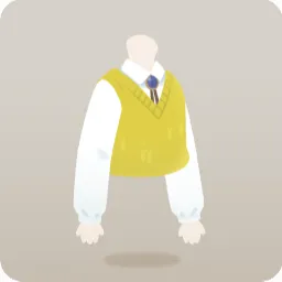 黄色いベストと白シャツ