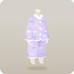 リボン柄のパジャマ