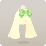 グリーンリボンのひよこ色トップス