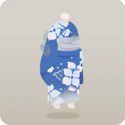 紫陽花柄の浴衣・青