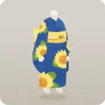 彩りひまわり柄の浴衣
