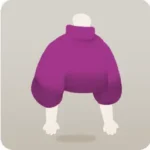 さつまいも色のモヘアニット