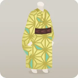 夏祭りの麻の葉の浴衣