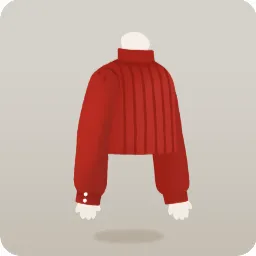 ラボのレッドブラウス