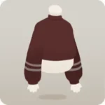 シンプルラインの冬トップス・赤