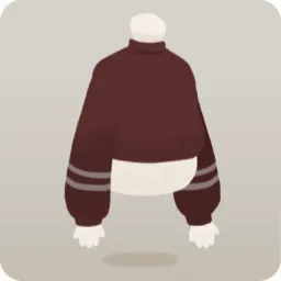 シンプルラインの冬トップス・赤