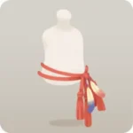 羽根飾りつき腰紐アクセ