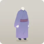 シンプルな藤色の着物