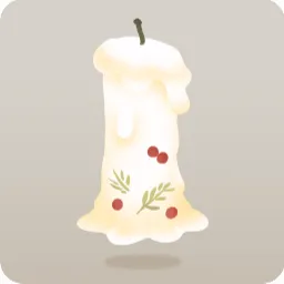 温かいクリスマスキャンドル