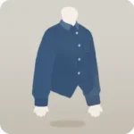 カジュアルな青シャツ