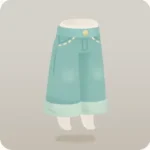 薄水色のデニムガウチョ