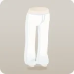 ホワイトセミフレアパンツ