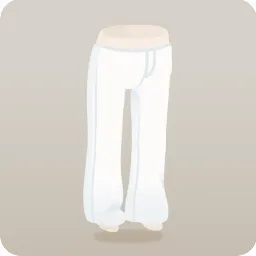 ホワイトセミフレアパンツ