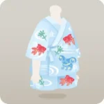 アメノヒグラシと金魚柄の甚平