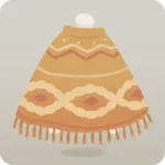 ニットポンチョ・オレンジ
