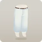 ベルト付きゆったりデニムパンツ