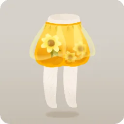 ハチミツ色の花のパンツ