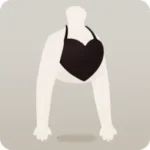 ハート型ブラックトップス