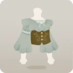 コルセット付きシフォンブラウス