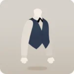 深い青のベスト