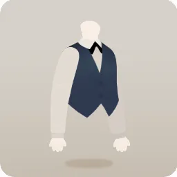 深い青のベスト