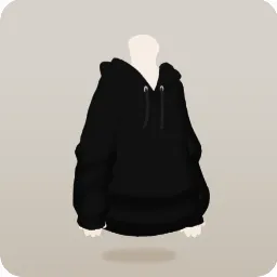 だぼだぼ黒パーカー
