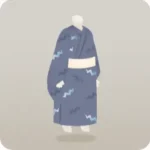 涼しげ雷柄の浴衣