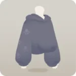 足あと柄パーカー
