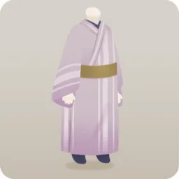 シンプルなくすみ紫の着物