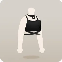 黒クロップトップス