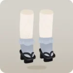 ひらひら足袋の下駄・灰