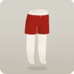 レッドショートパンツ